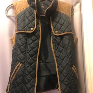 Quilted and Suede Vest Size M